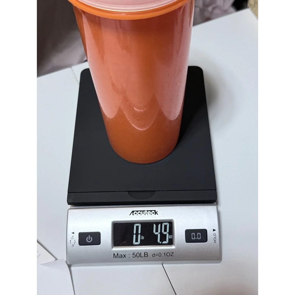 Vintage Tupperware Quick Shake Container 2 Cup 16oz Orange 252-9 Flip Top Lid